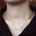 Collar Escoba Mago Personalizado con Nombre Regalo para Ella