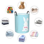 Panier de Rangement Personnalisé avec Nom pour les Jouets les Livres et les Petits Objets Cadeau de Pâques pour les Enfants Famille