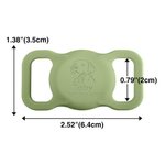 Gepersonaliseerde Silicone AirTag Houder voor Halsband met Gegraveerde Naam Telefoon Nummer Huisdier Portret Benodigdheden Cadeau voor Hond Huisdier Liefhebbers