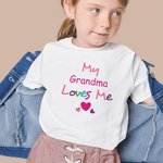Personalised Somebody Loves Me Colourful Kid T-shirt Baby Onesie with Name Birthday Baby Shower Gift for Baby Children