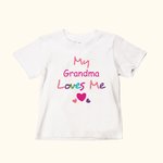 Personalised Somebody Loves Me Colourful Kid T-shirt Baby Onesie with Name Birthday Baby Shower Gift for Baby Children
