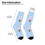 Calcetines personalizados con nombre y elemento de zanahoria y huevo de Pascua para niños