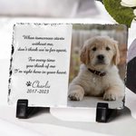 Henkilökohtainen valokuva Pet Memorial Stone nimellä Stands Desk Ornament Pet Loss lahja