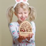 Tirelire de Pâques Modèle Œuf Boîte Personnalisée avec Nom Cadeau de Pâques pour Enfant
