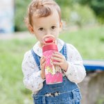 Personalizzato Peter Rabbit 12 oz in acciaio inox Tumbler Flip Top Sippy Cup con cannuccia in silicone Compleanno Pasqua Holiday Gift per bambini