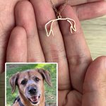 Personalizado perro gato orejas contorno collar dibujo colgante joyería regalo de cumpleaños para el dueño de mascota amante