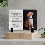 Henkilökohtainen valokuva Pet Memorial Stone nimellä Stands Desk Ornament Pet Loss lahja