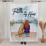 Personalized Forever In My Heart Super Soft Blanket Home Essentials Birthday Gift for Dog Lovers