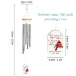 Personalized Photo Cardinal Wind Chimes with Name Outdoor Accessories Garden Decor Memorial Sympathy Gift for Family Friend