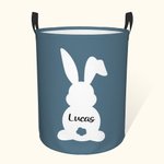Panier de Rangement Personnalisé avec Nom pour les Jouets les Livres et les Petits Objets Cadeau de Pâques pour les Enfants Famille