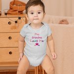 Personalised Somebody Loves Me Colourful Kid T-shirt Baby Onesie with Name Birthday Baby Shower Gift for Baby Children