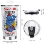Personalisierte Ich liebe dich 20oz Edelstahl Becher mit Namen und Worte der Liebe Valentinstag Jahrestag Geschenk für Paar