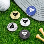Personalisierte Golf Ball Marker Magnetische Hut Clip mit Herz und Text Paar Golf Zubehör Valentinstag Geschenk für Golfliebhaber