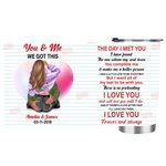 Personalisierte Sie und ich 20oz Edelstahl Becher mit Namen Valentinstag Geschenk für Paar