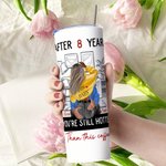 Gepersonaliseerde Woonkamer Je bent nog steeds heter dan deze koffie 20oz Skinny Tumbler Valentijnsdag cadeau voor echtpaar