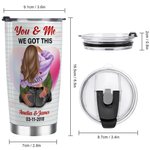 Personalisierte Sie und ich 20oz Edelstahl Becher mit Namen Valentinstag Geschenk für Paar