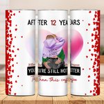 Gepersonaliseerde Bubble Pink Food Grade Steel Roestvrij 20oz Skinny Tumbler Valentijnsdag Verjaardagscadeau voor echtpaar
