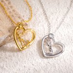 Personalisierte Volleyball Mädchen Herz Zirkon Halskette mit eingraviertem Namen und Nummer Geburtstag Geschenk für Volleyball-Liebhaber