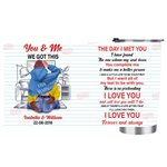 Personalisierte Ich liebe dich 20oz Edelstahl Becher mit Namen und Worte der Liebe Valentinstag Jahrestag Geschenk für Paar