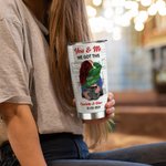 Personalized You & Me 20oz Stainless Steel Tumbler with Name and Words of Love Valentine's Day Anniversary Gift for Couple