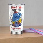 Personalisierte Ich liebe dich 20oz Edelstahl Becher mit Namen und Worte der Liebe Valentinstag Jahrestag Geschenk für Paar