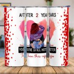 Personalized Pink Love You Are Still Hotter Than This Coffee 20oz Skinny Tumbler Valentine’s Day Anniversary Gift for Couple