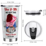 Personalisierte Sie & Me We Got This 20oz Edelstahl Becher mit Namen und Datum Jahrestag Geschenk für Paar