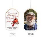 Personalized Photo Cardinal Wind Chimes with Name Outdoor Accessories Garden Decor Memorial Sympathy Gift for Family Friend