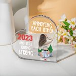 Personalizada Ciudad Ocupada Molestarse mutuamente durante años Corazón Placa de acrílico Día de San Valentín Aniversario Regalo para Pareja