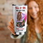 Personalisierte Sie und ich 20oz Edelstahl Becher mit Namen Valentinstag Geschenk für Paar