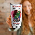 Personalized I Love You Forever And Always 20oz Stainless Steel Tumbler with Words of Love Valentine's Day Gift for Couple