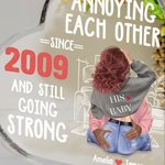 Personalizada Sala de estar molestos unos a otros durante años Corazón placa de acrílico Día de San Valentín Regalo de aniversario para la pareja
