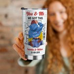 Personalisierte Ich liebe dich 20oz Edelstahl Becher mit Namen und Worte der Liebe Valentinstag Jahrestag Geschenk für Paar