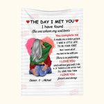 Manta Corazón de Amor Acuarela Personalizada con Nombre y Palabras de Amor Decoración Romántica para el Hogar Regalo de San Valentín Aniversario para 