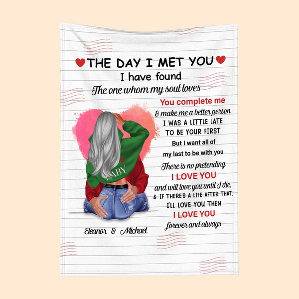 Manta Corazón de Amor Acuarela Personalizada con Nombre y Palabras de Amor Decoración Romántica para el Hogar Regalo de San Valentín Aniversario para 
