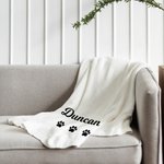 Coperta personalizzata per animali domestici con nome, morbida e calda per cani e gatti, regalo per chi ama gli animali.