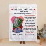 Manta Corazón de Amor Acuarela Personalizada con Nombre y Palabras de Amor Decoración Romántica para el Hogar Regalo de San Valentín Aniversario para 