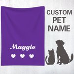Coperta personalizzata per animali domestici con nome, morbida e calda per cani e gatti, regalo per chi ama gli animali.
