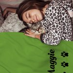 Coperta personalizzata per animali domestici con nome, morbida e calda per cani e gatti, regalo per chi ama gli animali.