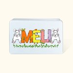 Lata personalizada de galletas con nombre en forma de conejito de pollo Regalo de Pascua de metal para niños