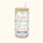 Personalizado Algún Conejito Te Quiere Pascua Zanahoria Escarchada Lata Vasos con Nombre Pascua Regalo para Niños Familia