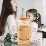 Personalizado Algún Conejito Te Quiere Pascua Zanahoria Escarchada Lata Vasos con Nombre Pascua Regalo para Niños Familia
