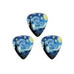 Support de médiators de guitare portable personnalisé avec 3 médiators de ciel étoilé pour stocker jusqu'à 18 médiators Boîte de rangement Cadeau pour les amoureux de la guitare et les guitaristes
