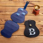 Support de médiators de guitare portable personnalisé avec 3 médiators de ciel étoilé pour stocker jusqu'à 18 médiators Boîte de rangement Cadeau pour les amoureux de la guitare et les guitaristes