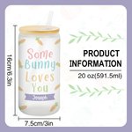 Personalizado Algún Conejito Te Quiere Pascua Zanahoria Escarchada Lata Vasos con Nombre Pascua Regalo para Niños Familia