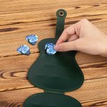 Support de médiators de guitare portable personnalisé avec 3 médiators de ciel étoilé pour stocker jusqu'à 18 médiators Boîte de rangement Cadeau pour les amoureux de la guitare et les guitaristes