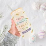 Personalizado Algún Conejito Te Quiere Pascua Zanahoria Escarchada Lata Vasos con Nombre Pascua Regalo para Niños Familia