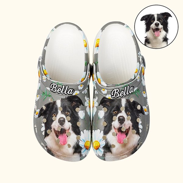 Personalisierte bunte Clog Hausschuhe mit lustigen Hund Katze Gesicht und Name Geschenk für Tierliebhaber