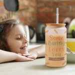 Personalizado Algún Conejito Te Quiere Pascua Zanahoria Escarchada Lata Vasos con Nombre Pascua Regalo para Niños Familia