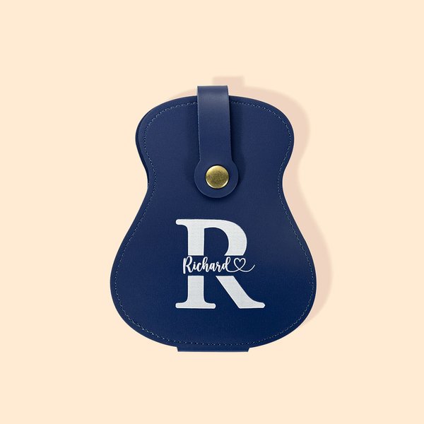 Personalised Portable Guitar Pick Holder with 3 Starry Sky Picks Store Up to 18 Pcs Picks Storage Pouch Box Gift for Guitar Lover and Guitarist